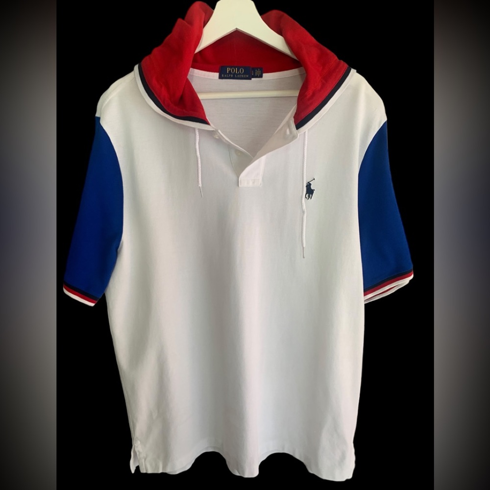 VINTAGE Polo Ralph Lauren 🤩 Authentic Short sleeve Hoddie Polo Shirt